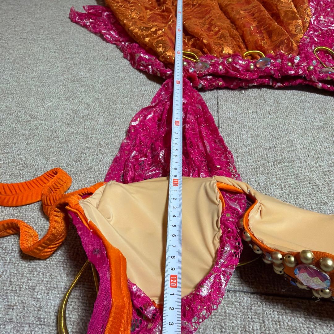 ベリーダンス セットアップ オレンジ ピンク