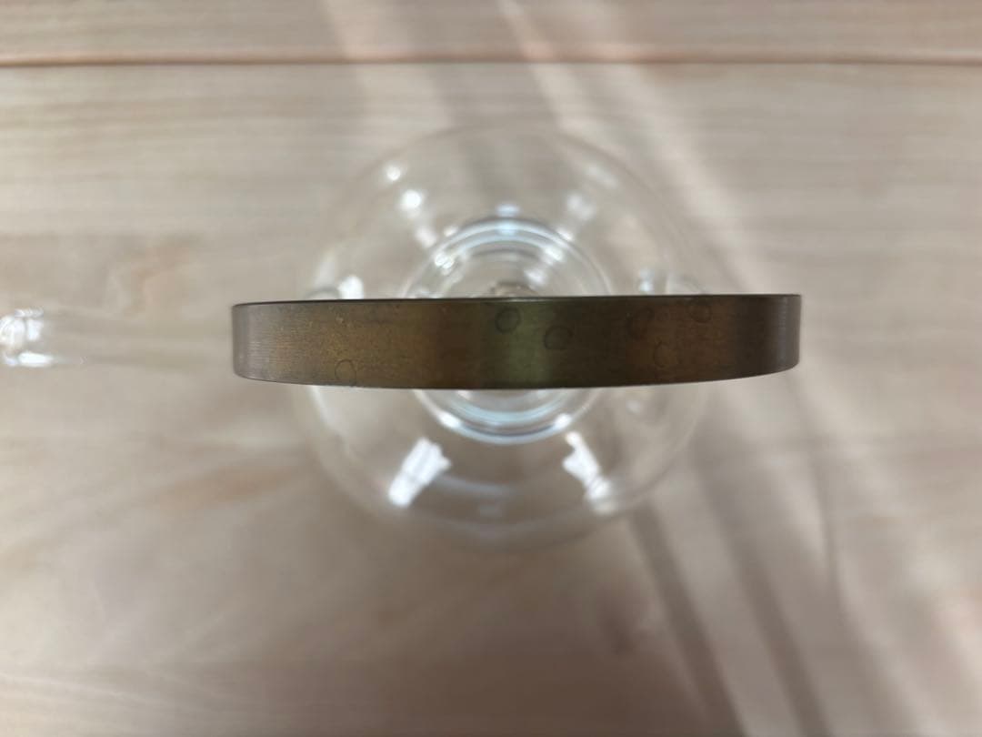 ガラスポット　日ノ出化学製作所Mサイズ（真鍮持ち手）