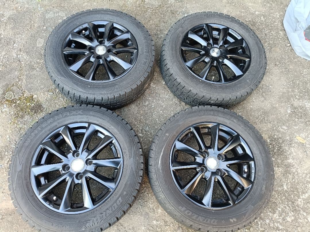 フィアットなどに　社外14インチタイヤホイール・スタッドレスタイヤ　4本セット