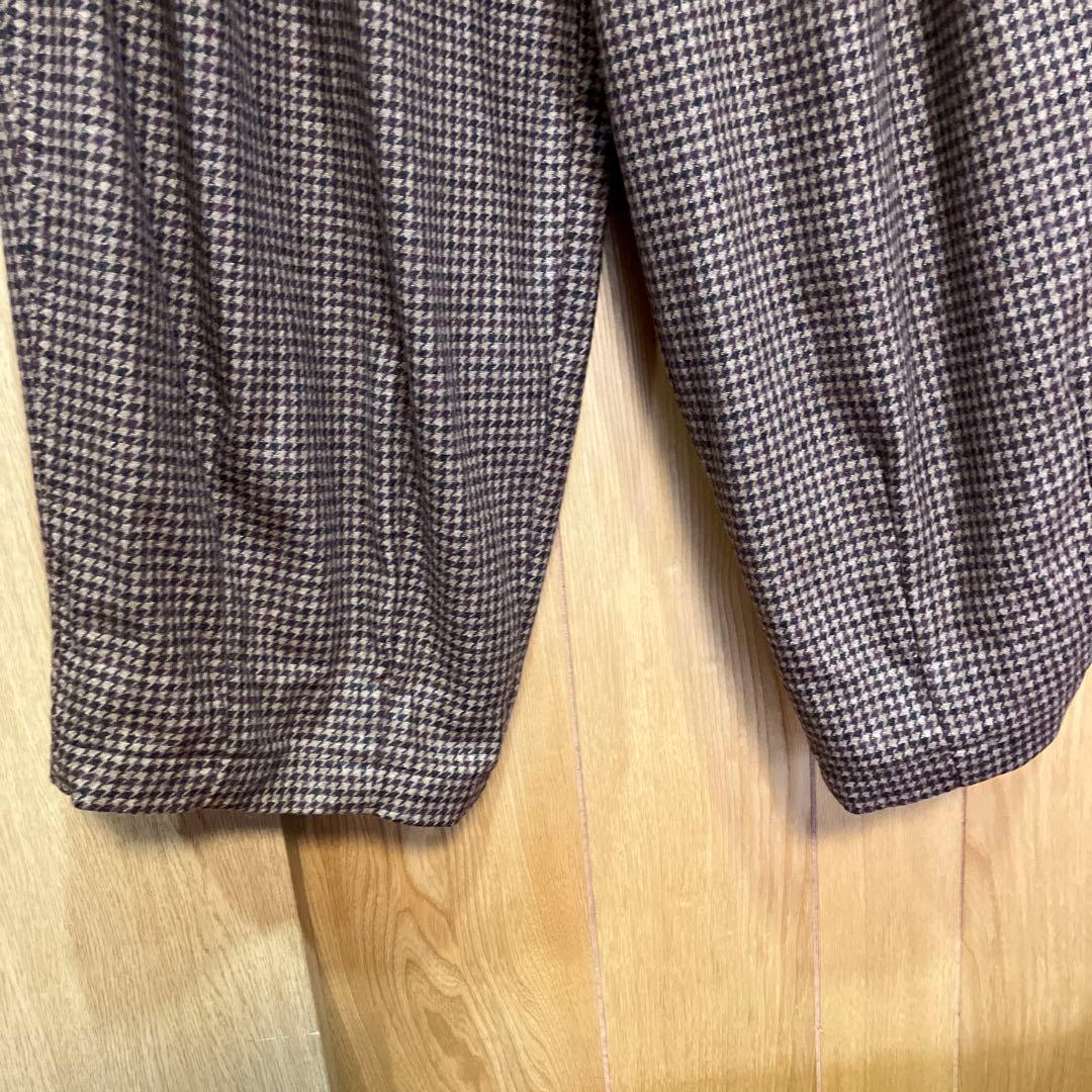 HARVESTY ハーベスティ サーカスパンツ ウール チェック