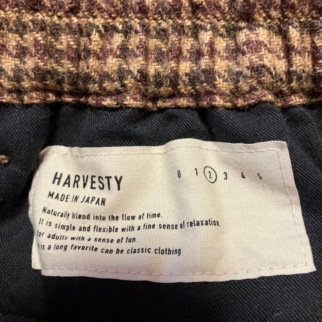 HARVESTY ハーベスティ サーカスパンツ ウール チェック