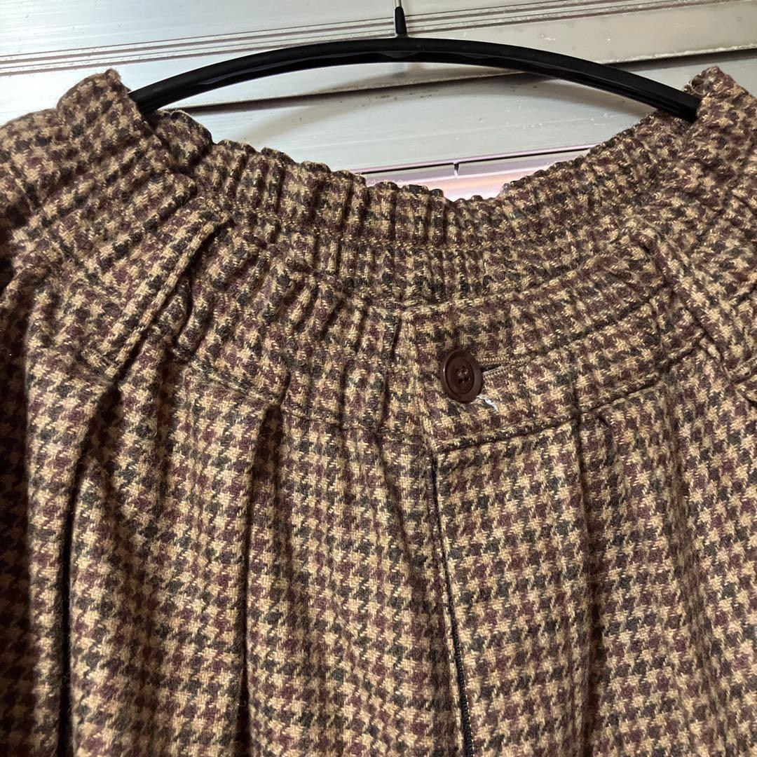 HARVESTY ハーベスティ サーカスパンツ ウール チェック