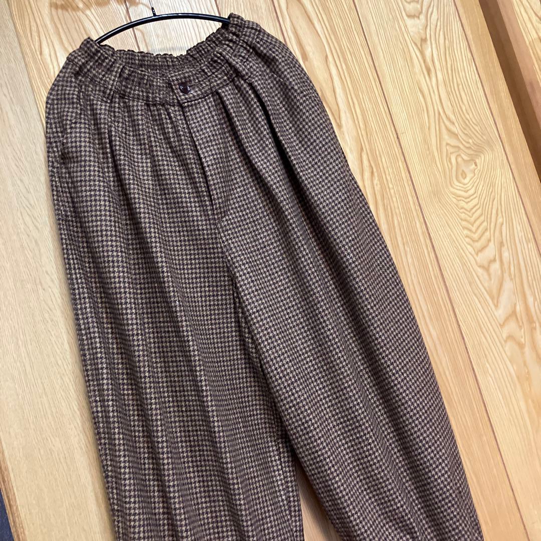 HARVESTY ハーベスティ サーカスパンツ ウール チェック