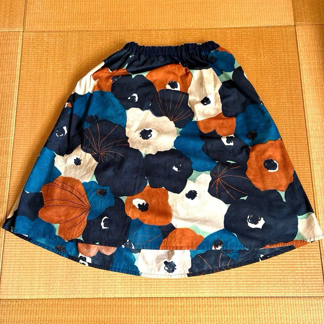 パラスパレス　インディゴカットソー&花柄スカートセット