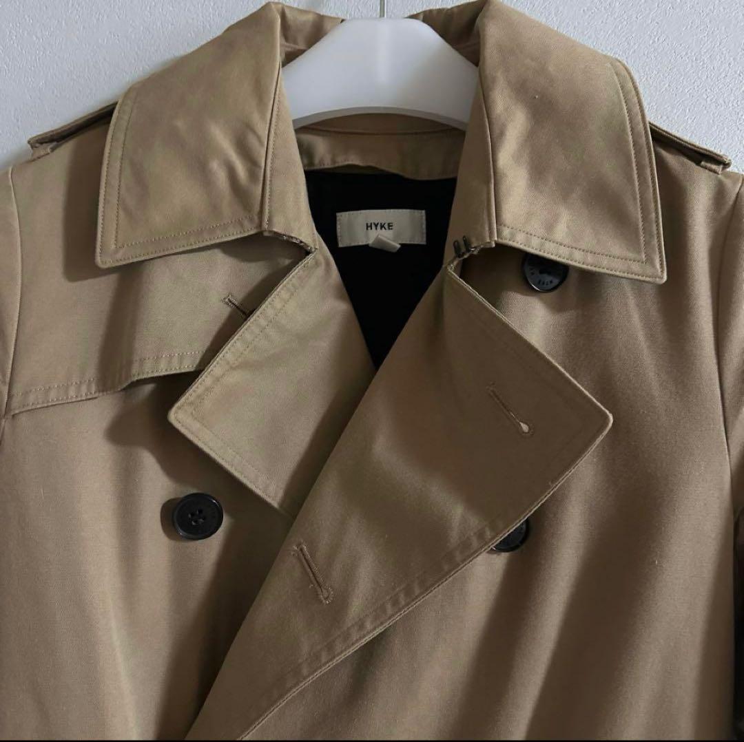 HYKE ベージュ トレンチコート 美品 HYKE ライナー付 M