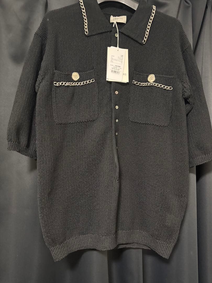 【定価71,500円】ベッドフォード•ハーフシルバーチェーンポロシャツ　サイズ1