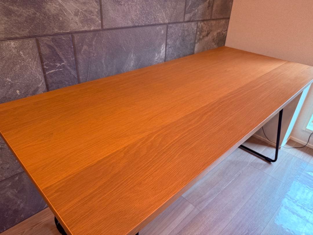 木製折りたたみテーブル 160cm（オーク材）