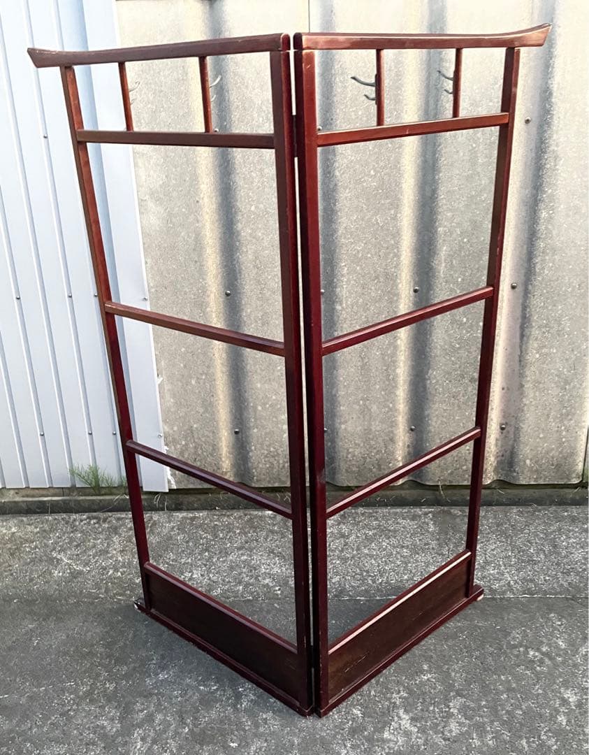 稀少/古道具/当時物/無垢材/木製/衣紋掛け/衣桁/着物掛け/24