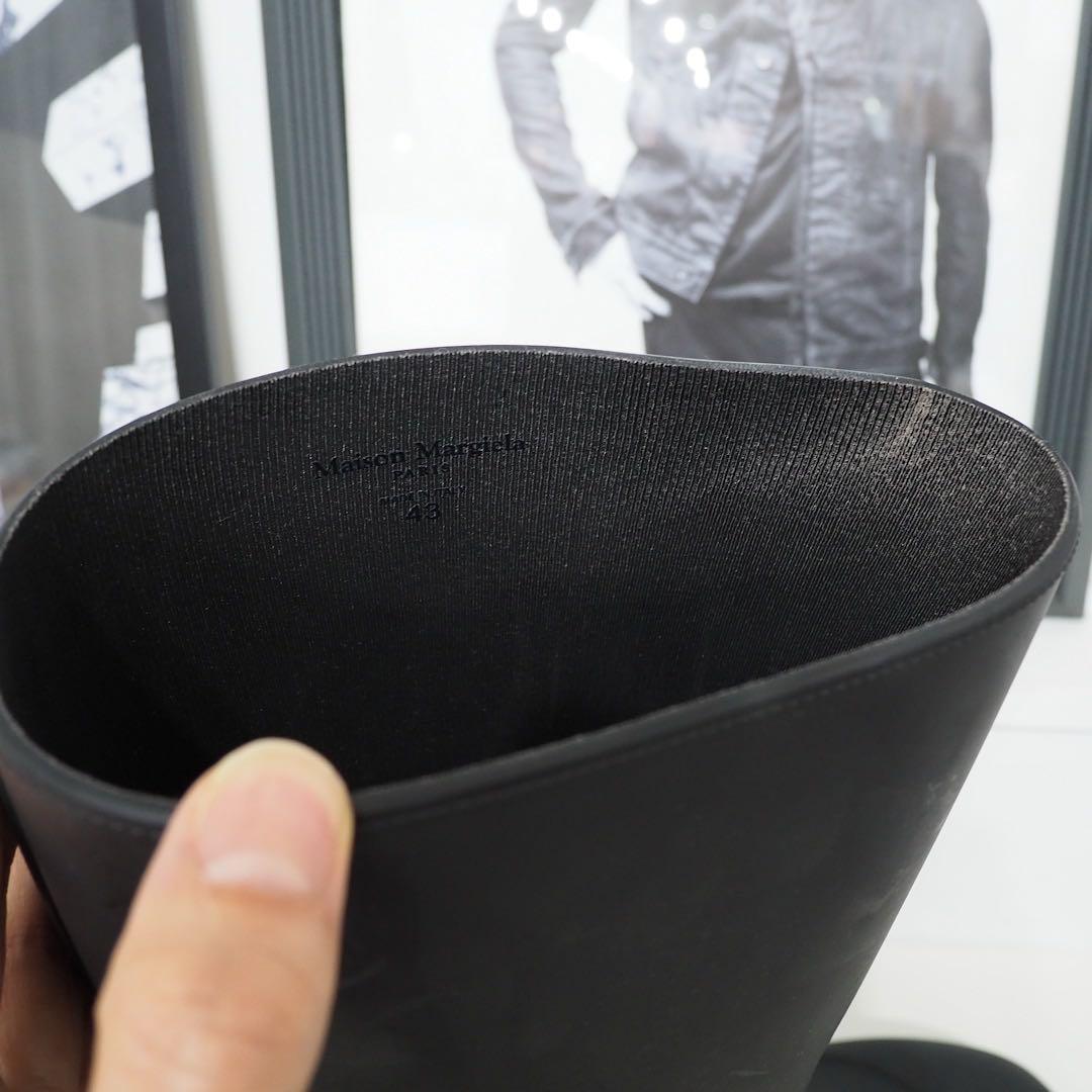 新品 定価179300円 メゾン マルジェラ タビ ロング ラバー ブーツ 黒