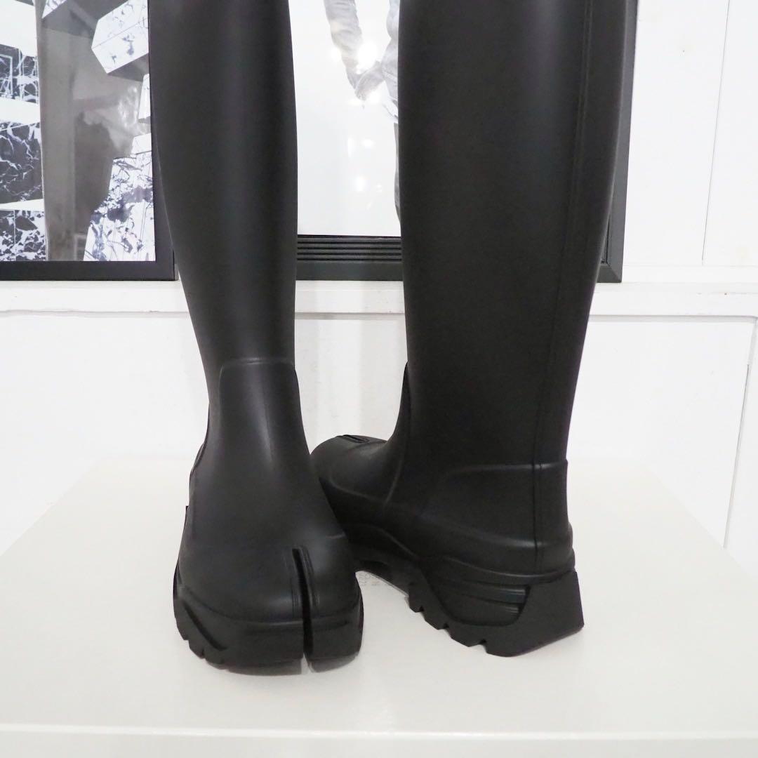 新品 定価179300円 メゾン マルジェラ タビ ロング ラバー ブーツ 黒