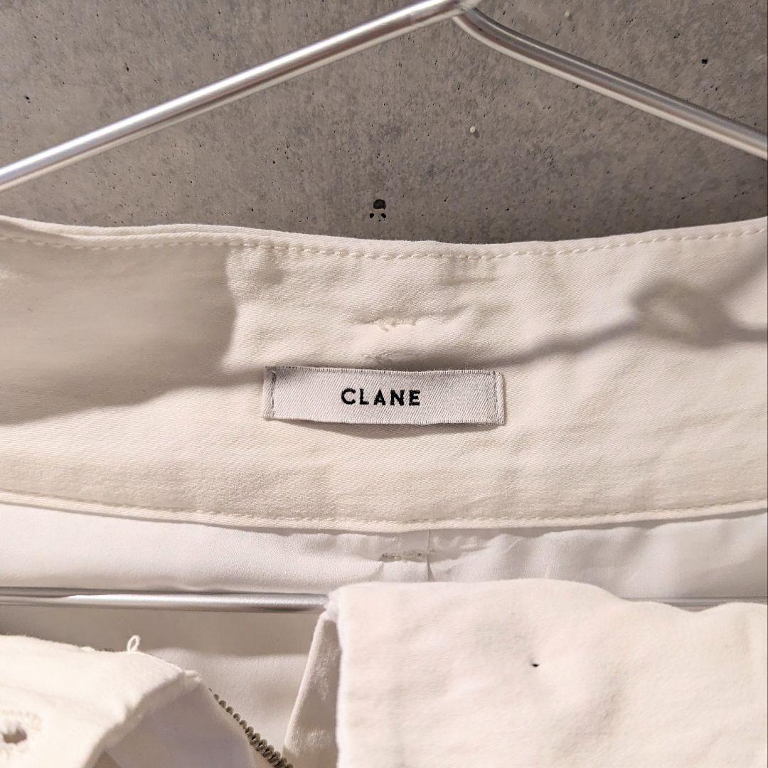 おくろ★CLANE クラネ バックスリットカーゴパンツ ホワイト Mサイズ