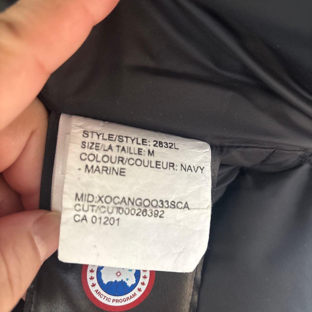 カナダグース ダウンベスト M ネイビー 美品 2832L 国内正規品