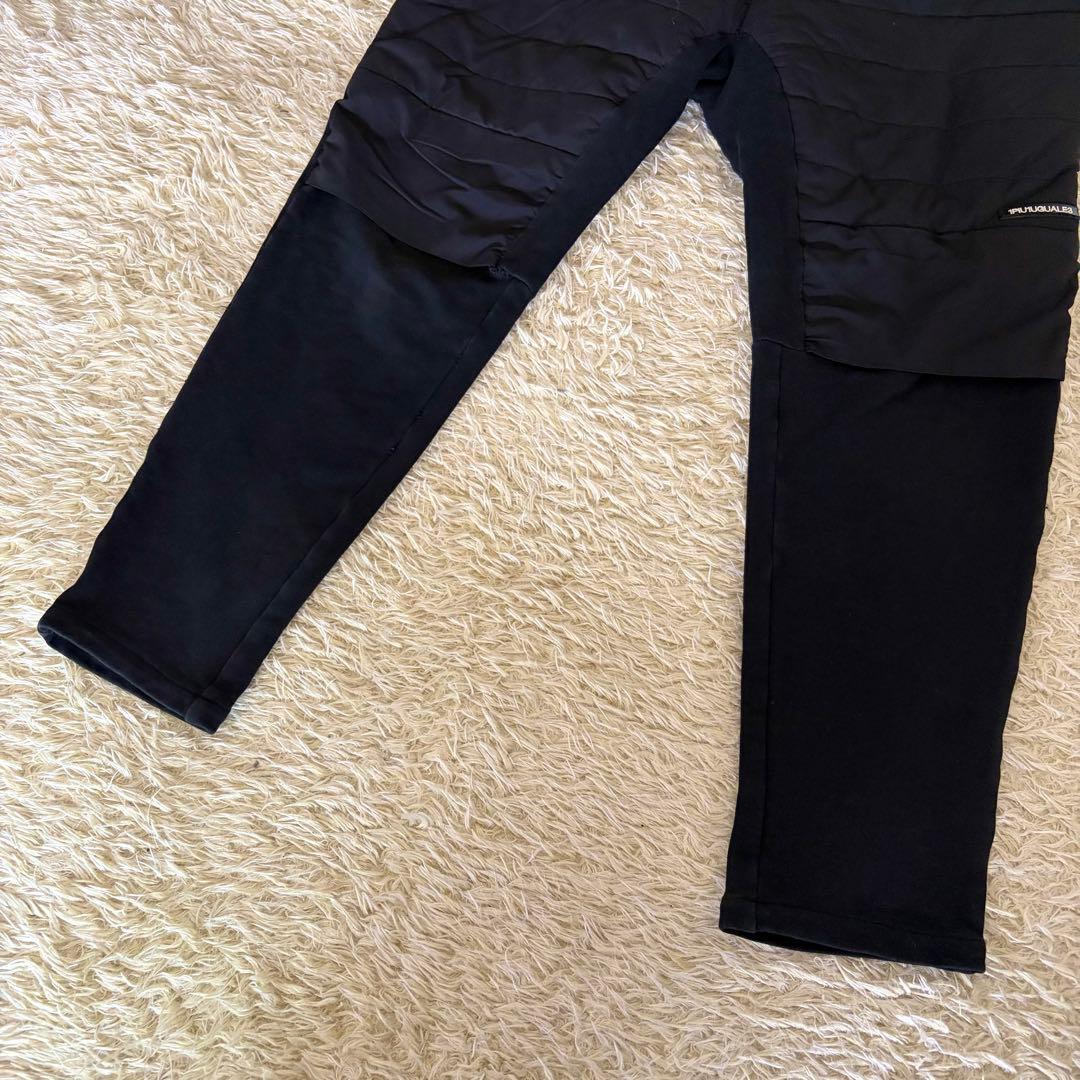 1PIU1UGUALE3 RFLAX ダウンパンツパンツ ロゴ ブラック S
