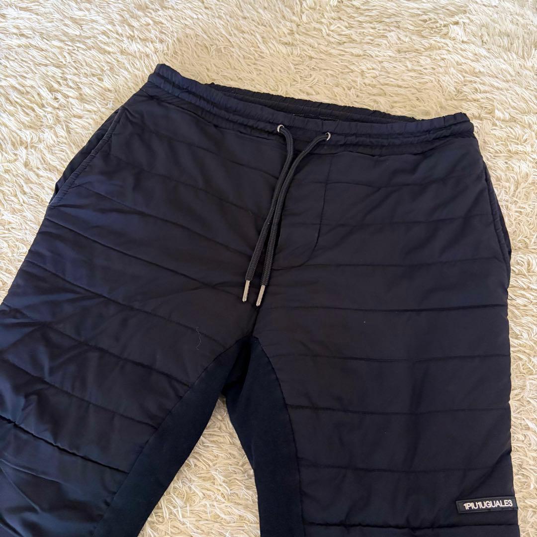 1PIU1UGUALE3 RFLAX ダウンパンツパンツ ロゴ ブラック S