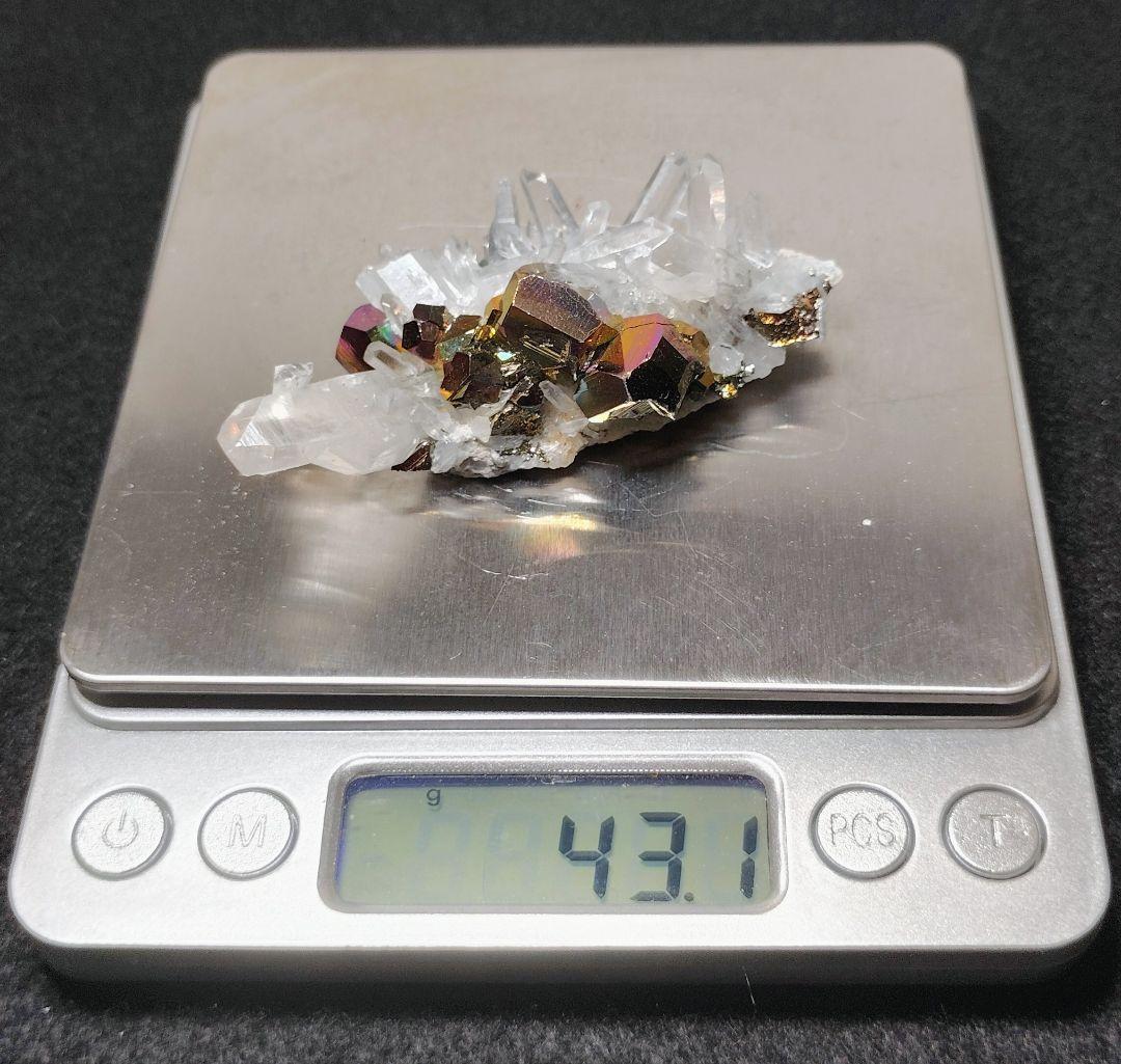 h*g様 【コレクター向】レインボーパイライト 水晶クラスター 共生 インドネシ