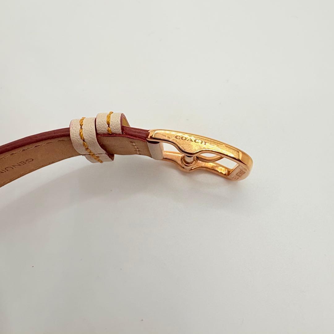 新品電池★美品 稼働 COACH 腕時計 レディース ラウンド ホースキャリッジ