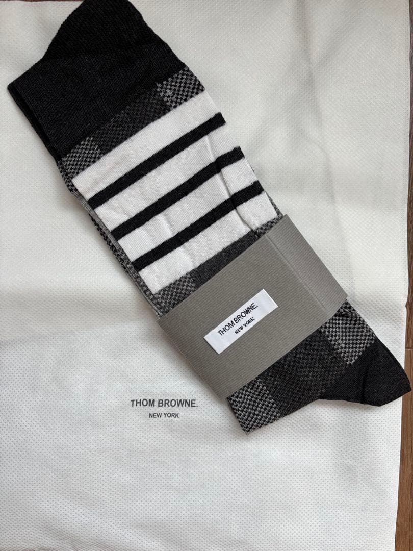 THOM BROWNE チェック ソックス新品