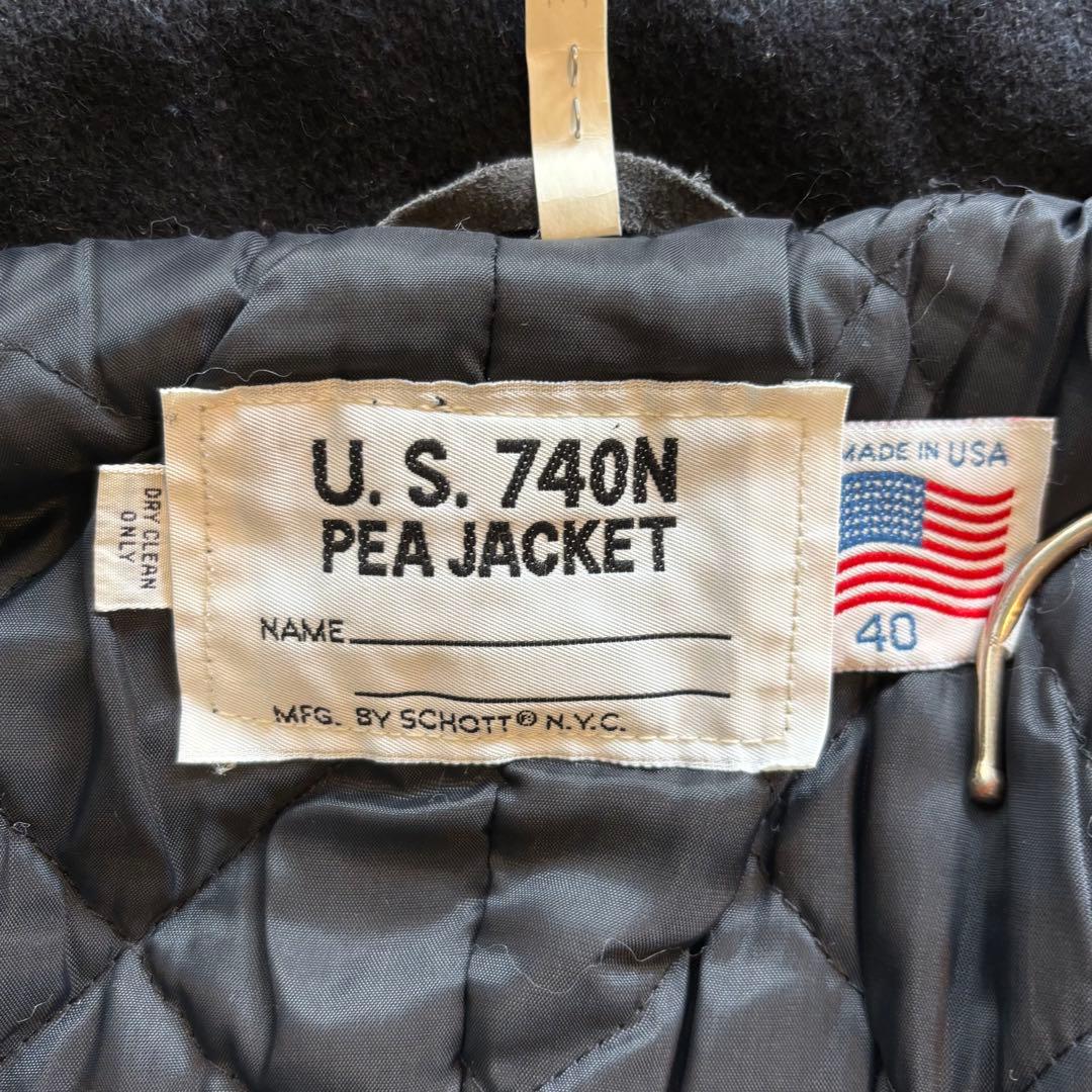 SCHOTT ショット Pコート Lサイズ 740N ブラック USA製