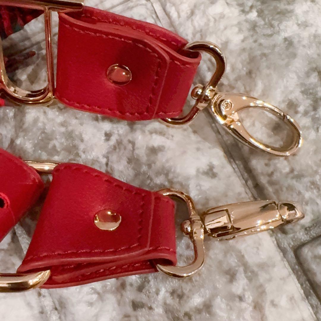 未使用級 familiar Bibiy. フリルチェックストラップ