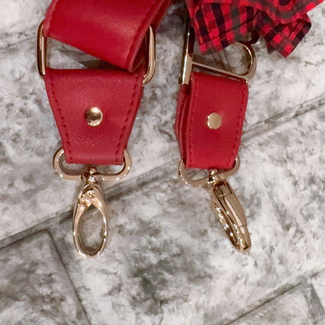 未使用級 familiar Bibiy. フリルチェックストラップ