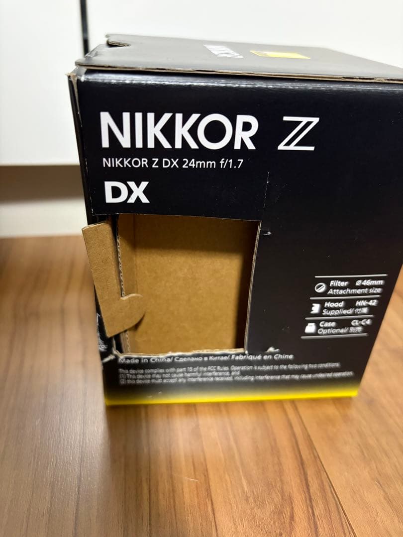 NIKKOR Z DX 24mm f/1.7レンズ