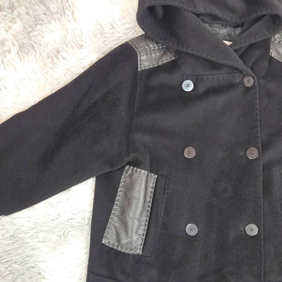 Max Mara マックスマーラ ウール×カシミヤ フード コート 562