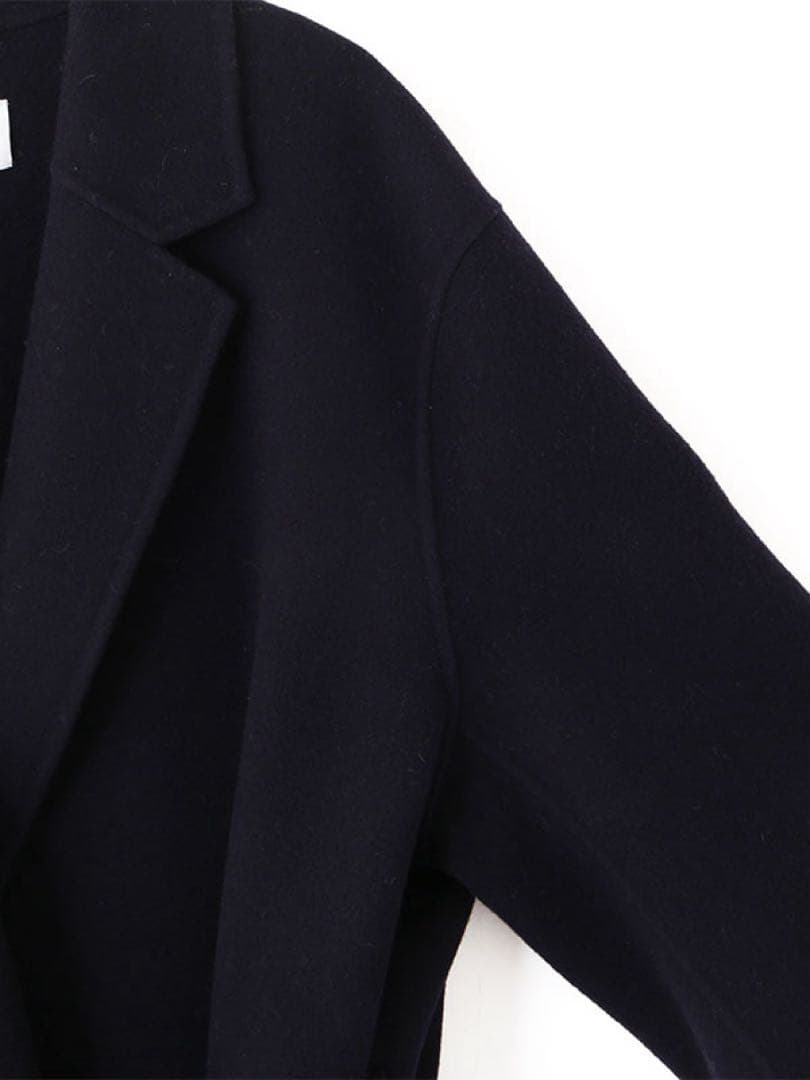 新品未使用品ETRE TOKYO メルトンロングリバーコート　ネイビー　Sサイズ