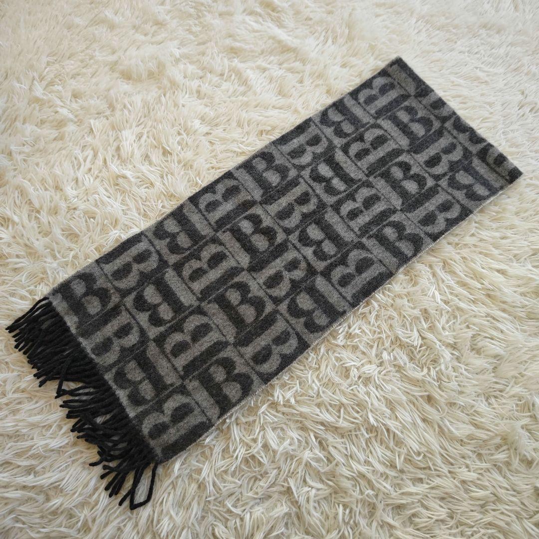 【極美品】バーバリーロンドン　マフラー・ストール・カシミヤ100％・Bロゴ総柄