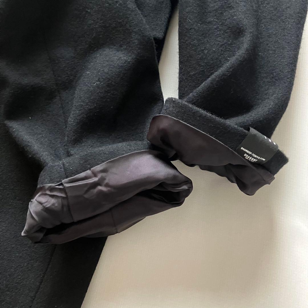 SHAREEF シャリーフ ロングチェスターコート ブラック サイズ1