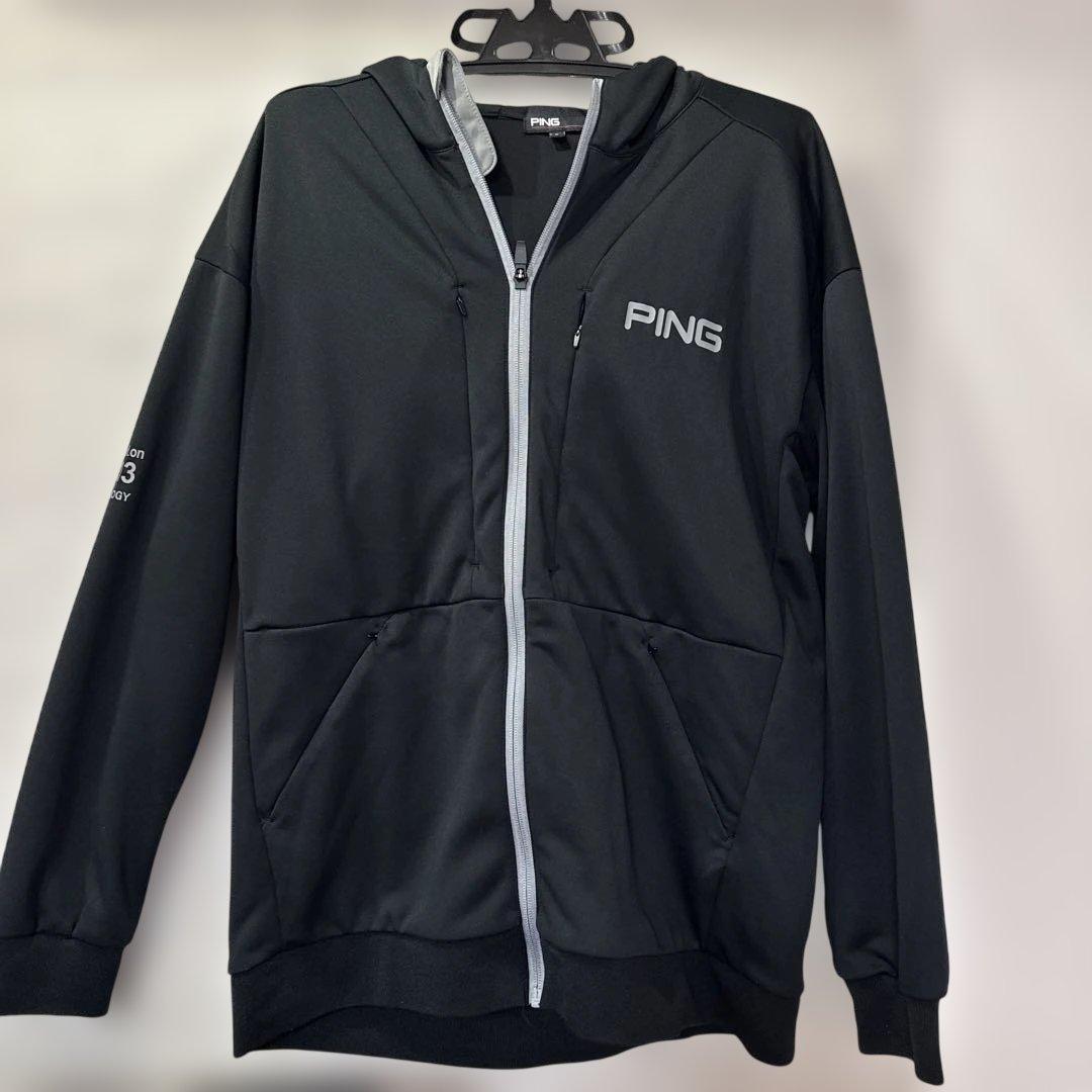 PING フルジップフーディ ブラック