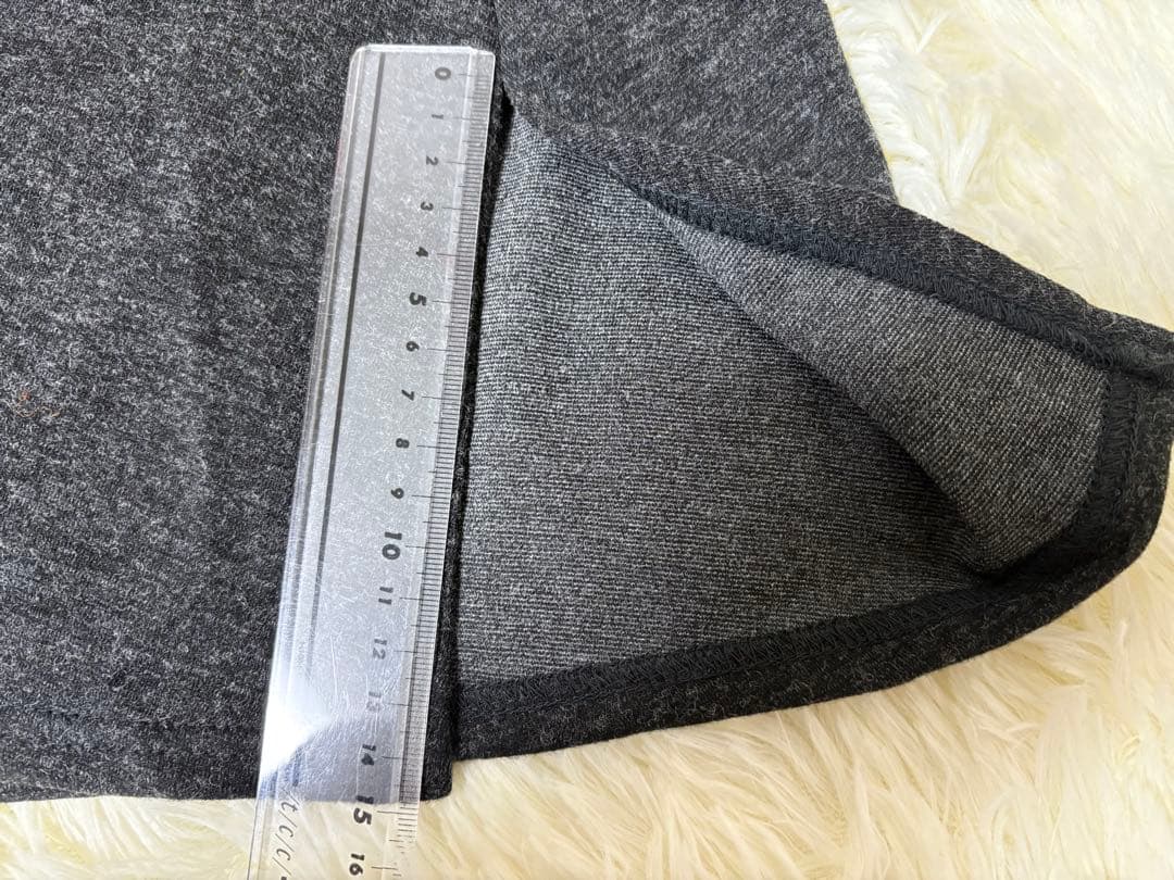 クレッシェントハーフノート　ロングワンピース M チャコールグレー 新品タグ付