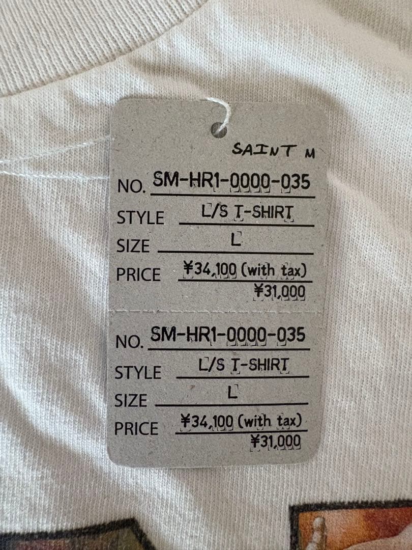 セントマイケル25FW発売LS TEE/NEW BODY RULES白XL美品