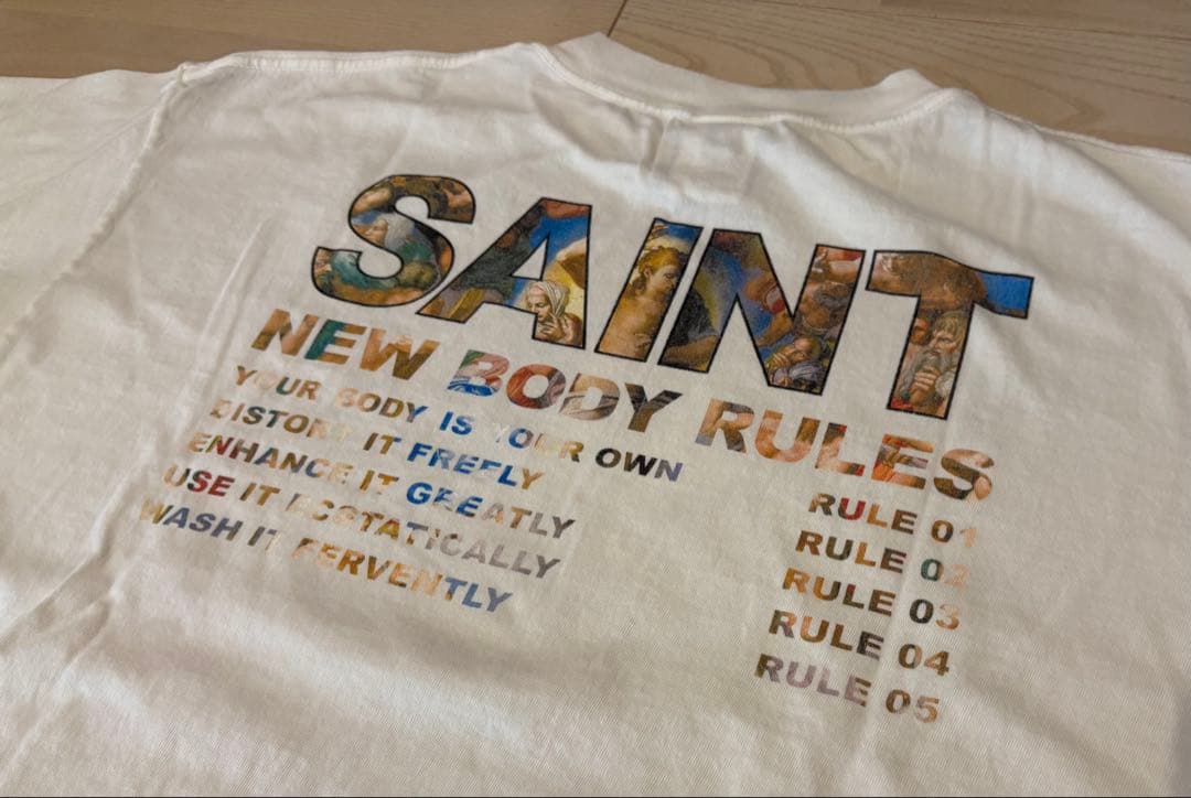 セントマイケル25FW発売LS TEE/NEW BODY RULES白XL美品