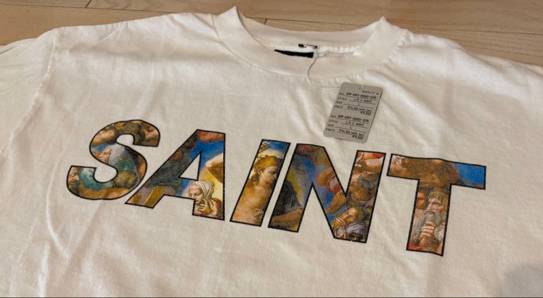 セントマイケル25FW発売LS TEE/NEW BODY RULES白XL美品
