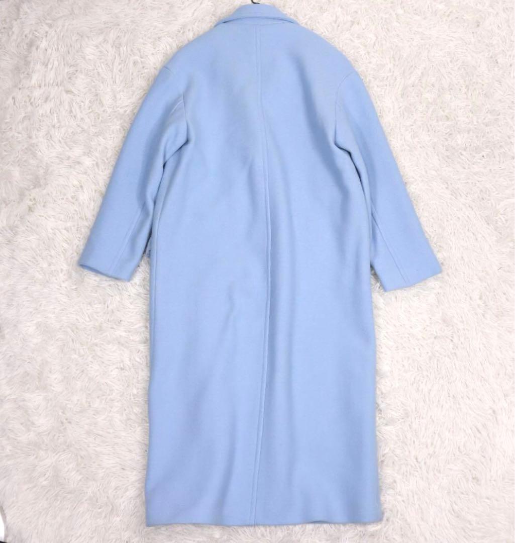 美品 ZARA イタリア生地MANTECO使用ビックシルエットダブルロングコート