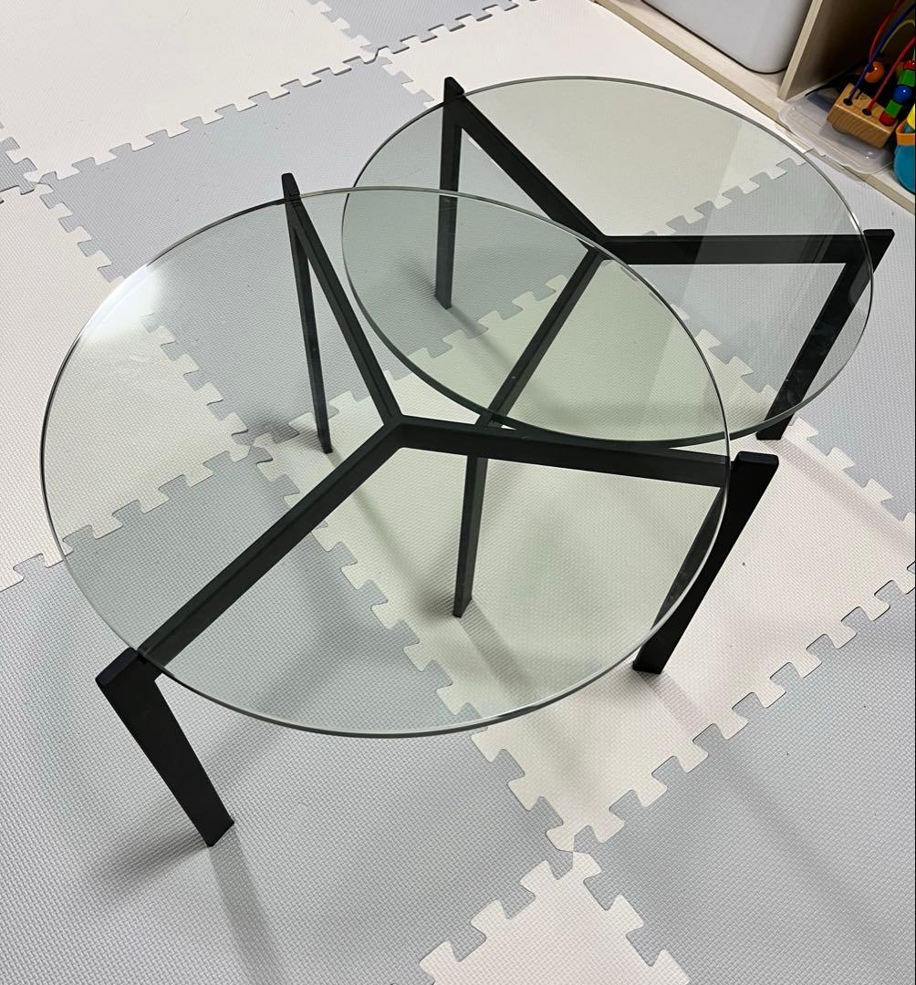 【美品・送料込】アルモニア ローテーブル　ガラスセンターテーブル Armonia