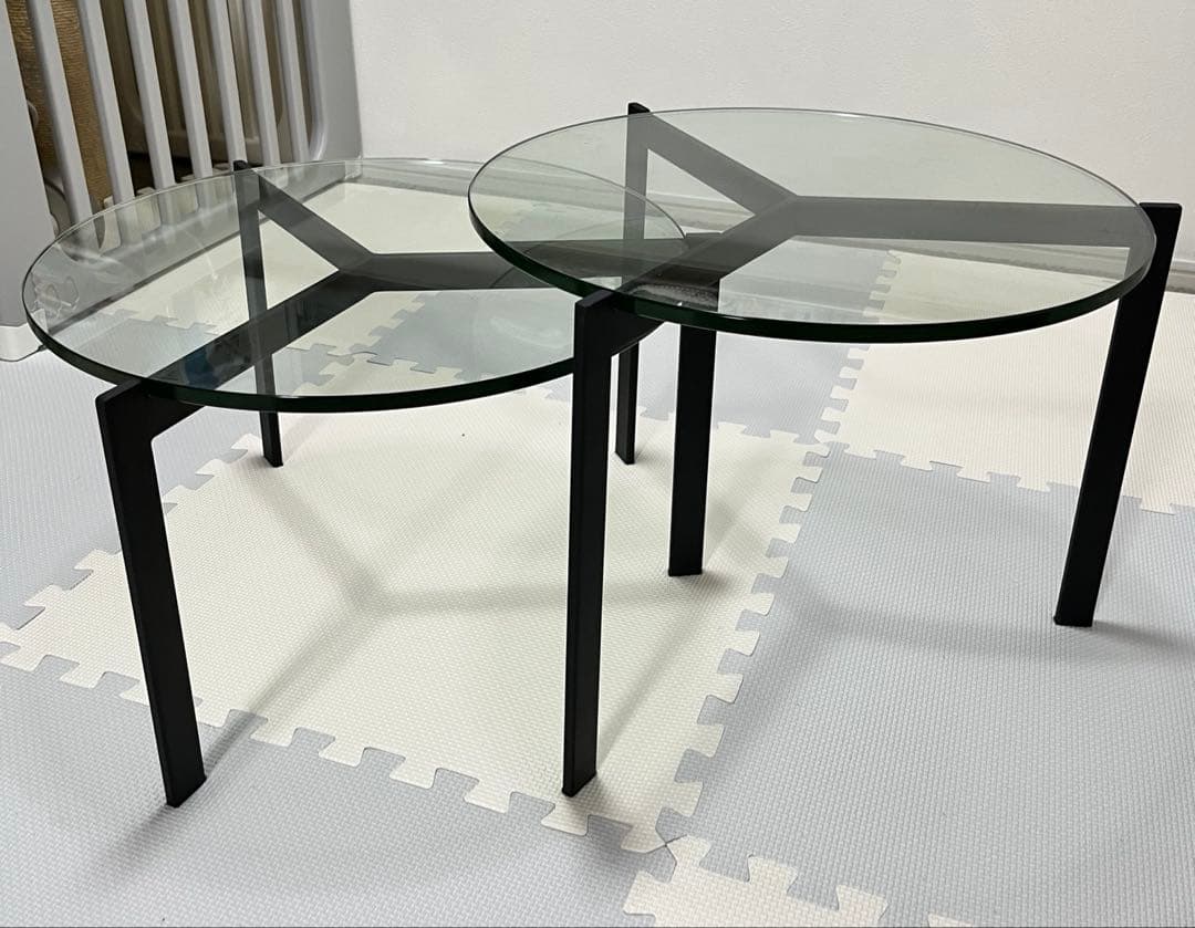 【美品・送料込】アルモニア ローテーブル　ガラスセンターテーブル Armonia