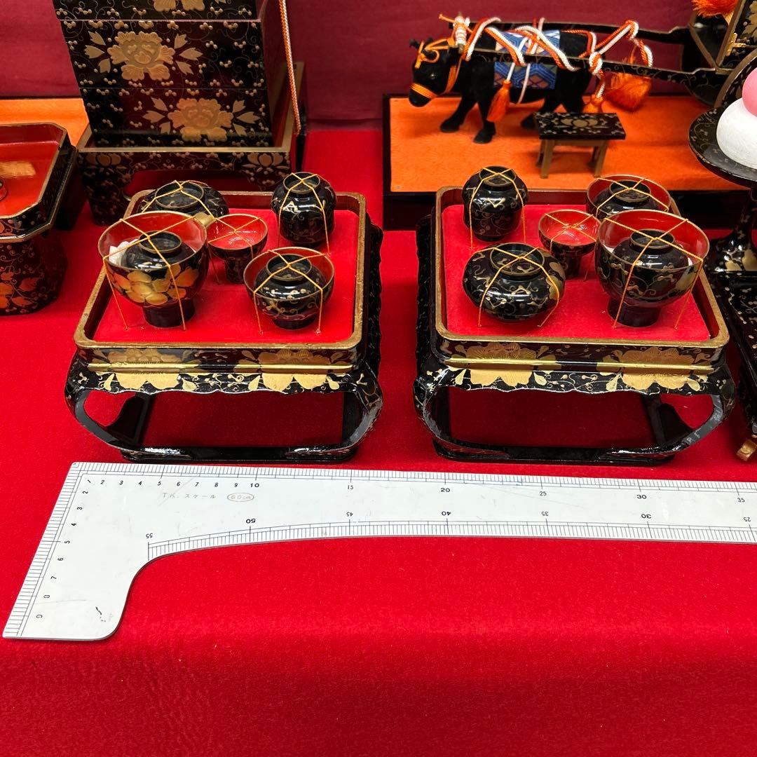 【326】まこちゃん様ひな祭り＊45号９品雛道具木製