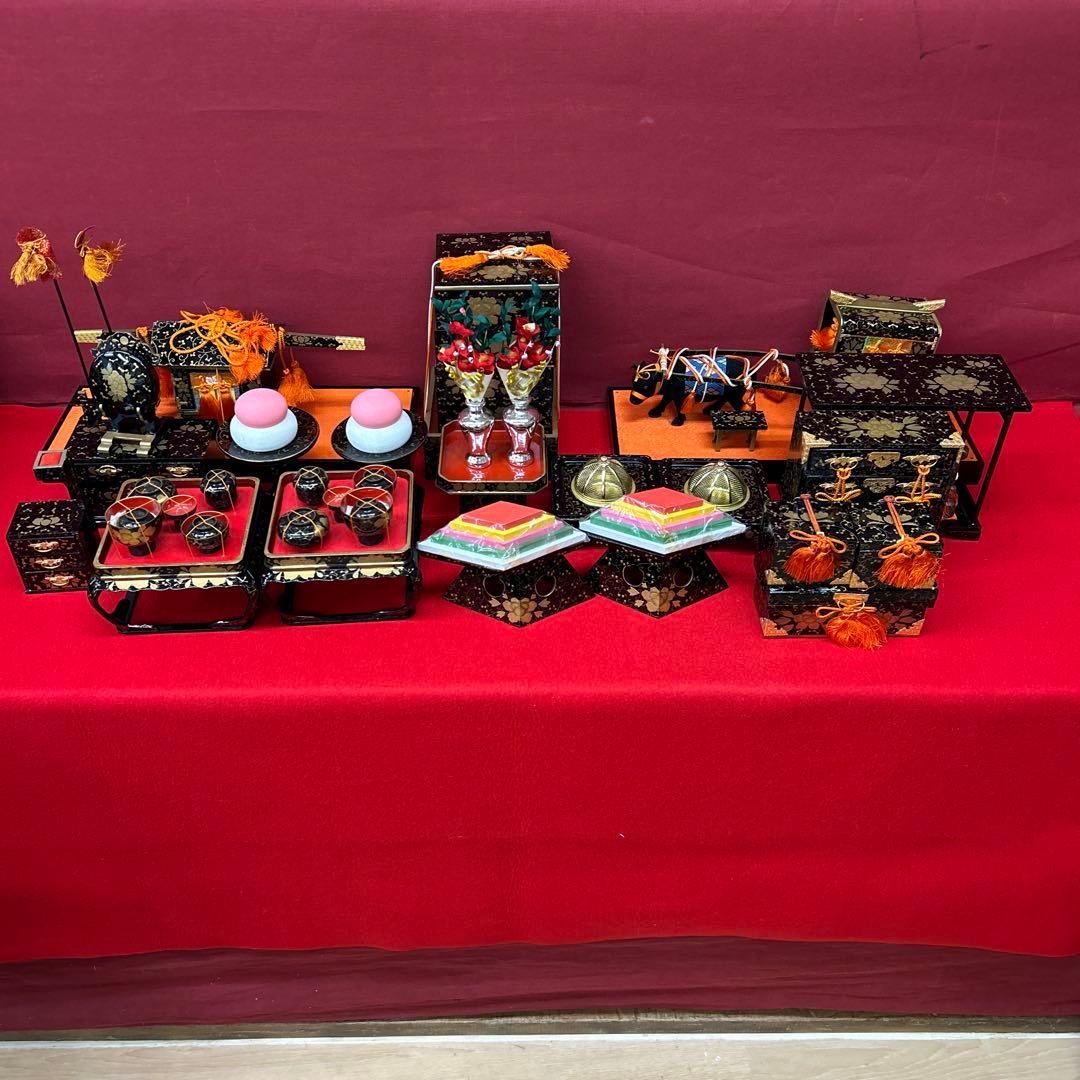 【326】まこちゃん様ひな祭り＊45号９品雛道具木製