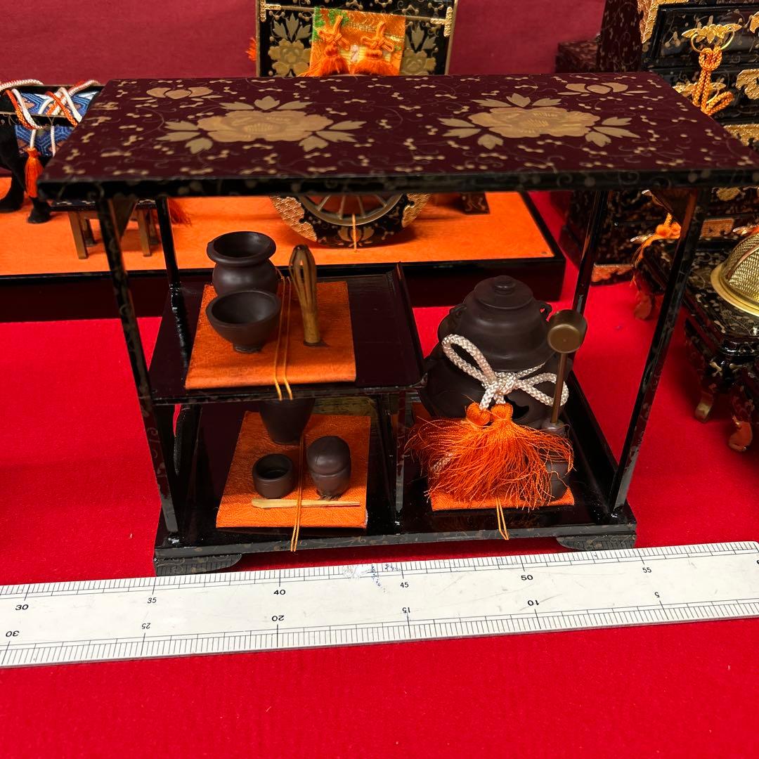 【326】まこちゃん様ひな祭り＊45号９品雛道具木製