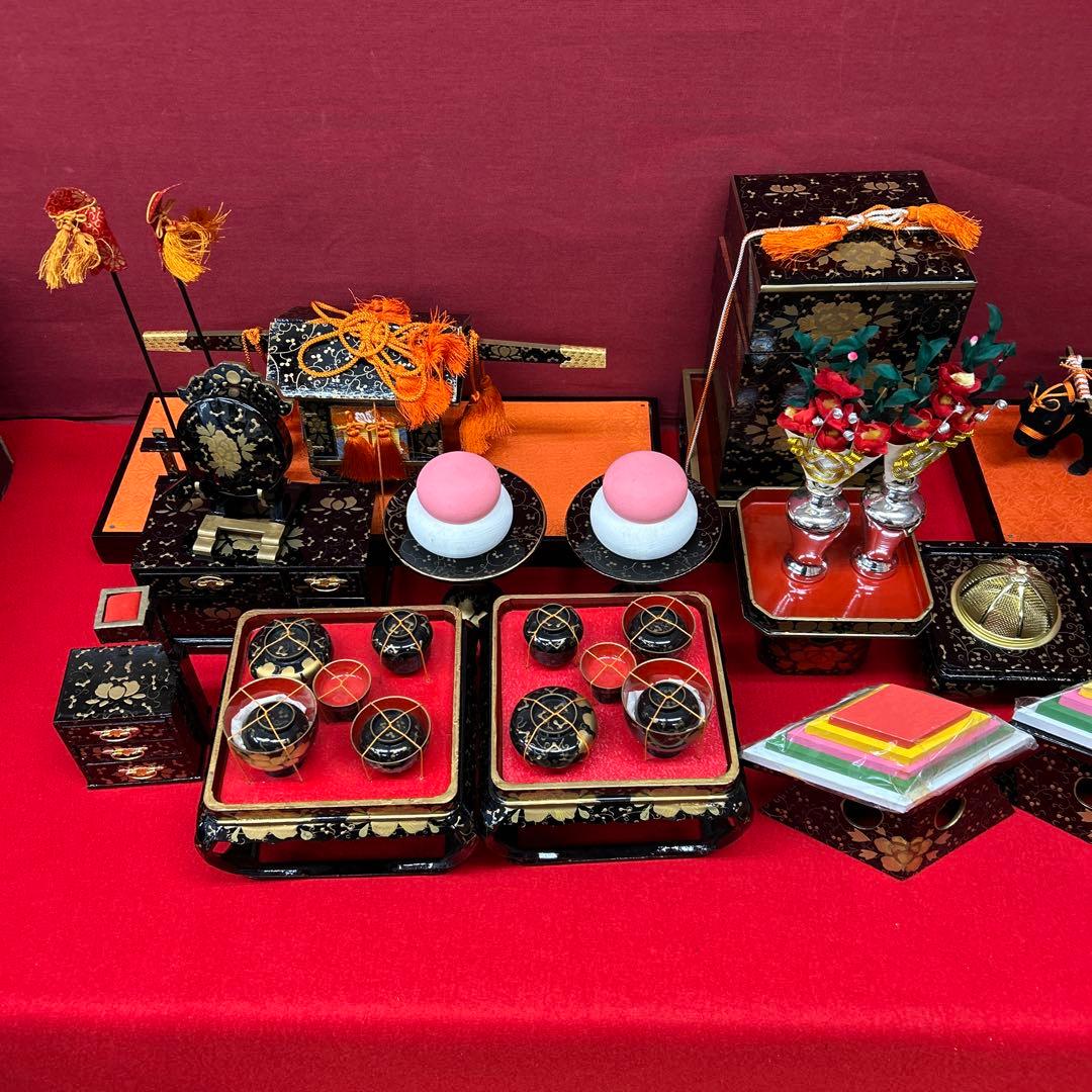 【326】まこちゃん様ひな祭り＊45号９品雛道具木製