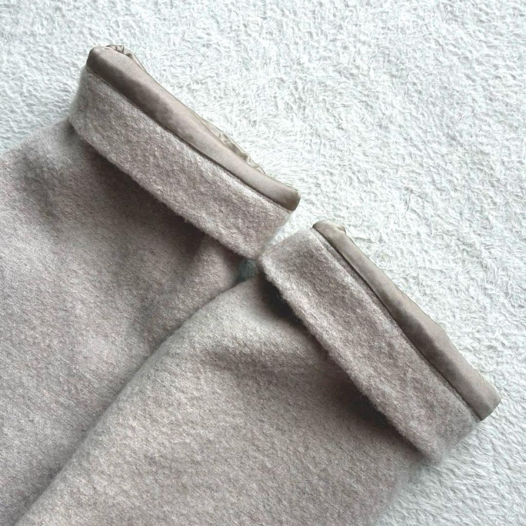 極美品 マオメイド 24AW プレスウール ショールカラー ショート丈 コート