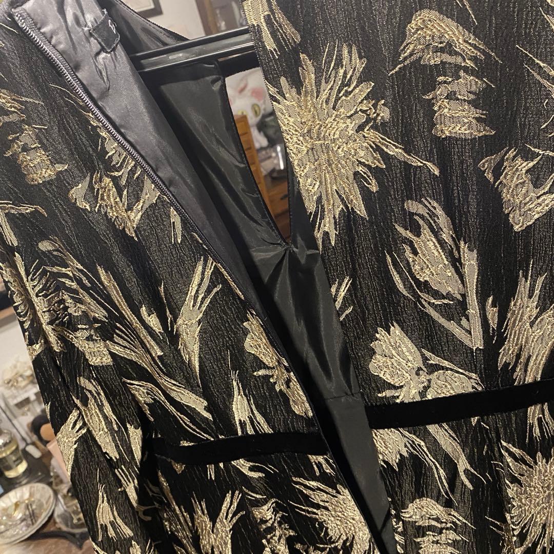 Ezick エジック ベロアスウィッチ　ワイドスリーブ カフタンドレス　完売品