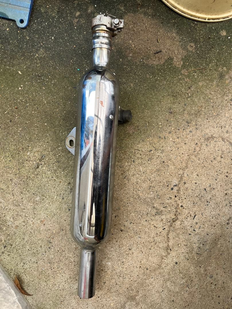 エストレア　KHI 純正マフラー本体 297 メッキ