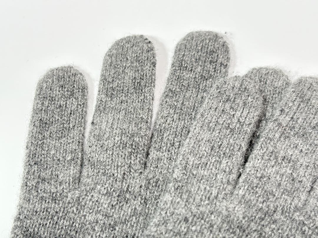 【美品】　エルメス 手袋 カシミヤ シェーヌ M グレー