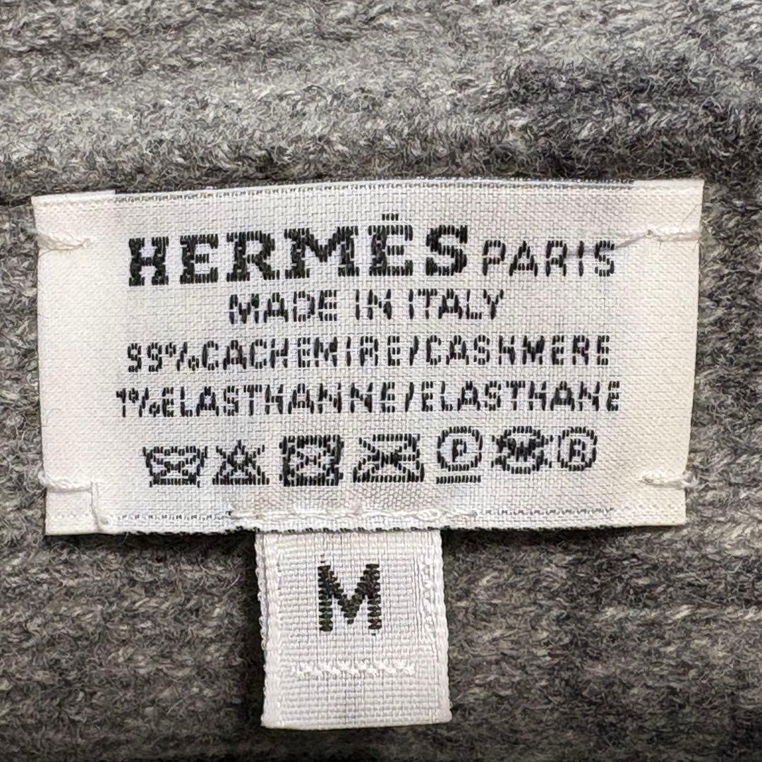 【美品】　エルメス 手袋 カシミヤ シェーヌ M グレー