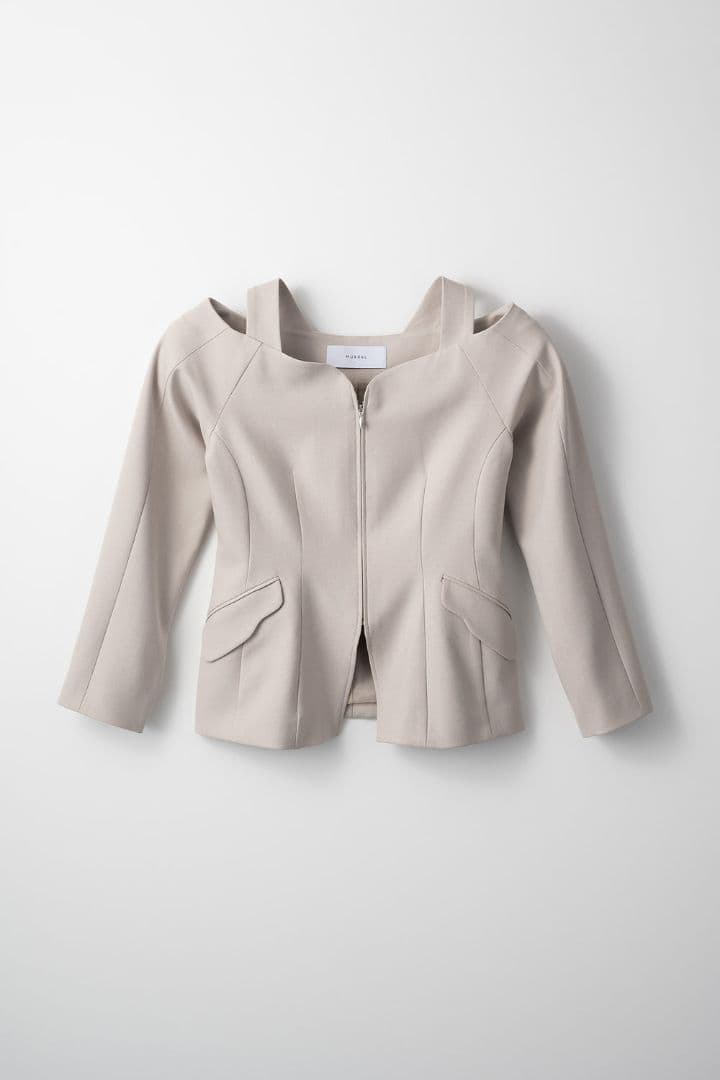 ジャケット・アウター MURRAL Melt off shoulder jacket (Ivory)