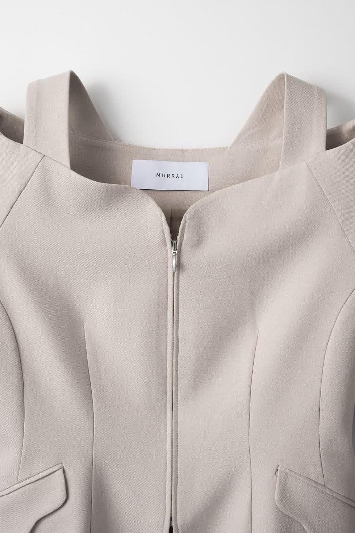 ジャケット・アウター MURRAL Melt off shoulder jacket (Ivory)