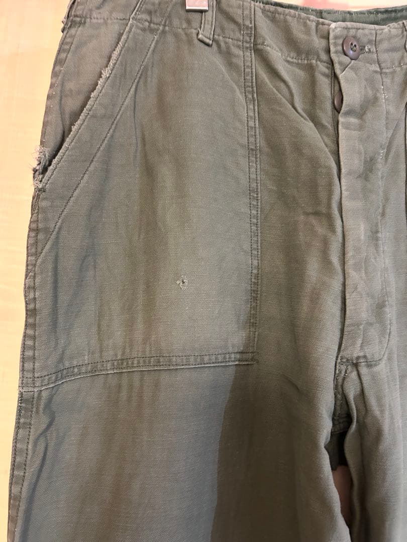 60s 70s US army ベイカーパンツ　コットンテサン