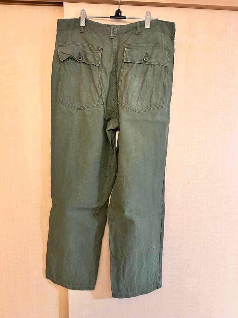 60s 70s US army ベイカーパンツ　コットンテサン